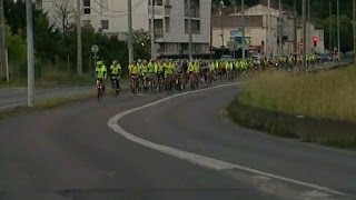 Départ de la course cycliste Paris Bordeaux version 2014 [upl. by Llehsad]