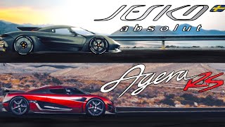 Koenigsegg Jesko Absolut VS Koenigsegg Agera RS 0400 Acceleration [upl. by Nadab22]