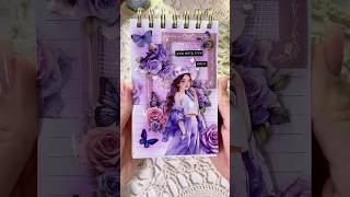 ASMR  journal with me ✨ purple 💜asmr journaling inspiration scrapbooking scrapbook journal [upl. by Nitsuj688]