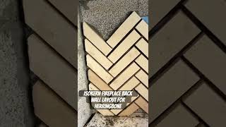 Firebrick herringbone back wall lay out asmr brick construction [upl. by Torrance]