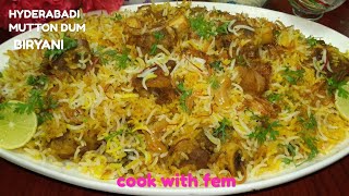 Hyderabadi Mutton Dum Biryani  मटन दम बिरयानी  Restaurant Style Mutton Dum Biryani English Subs [upl. by Asined428]