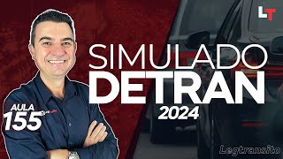 SIMULADO DETRAN QUESTÕES 2024  AULA 155 SimuladoLegTransito2024 Detran2024 [upl. by Nannahs]