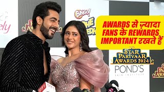 Jhanak Serial Fame Hiba Nawab amp Krushal Ahuja Cute Moment At Star Parivaar Awards 2024 [upl. by Kaja]