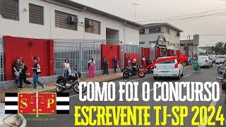 Como foi o concurso do TJ SP  Escrevente Técnico Judiciário 2024 [upl. by Leahcim]