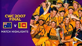 Cricket World Cup 2007 Final Australia v Sri Lanka  Match Highlights [upl. by Weikert825]