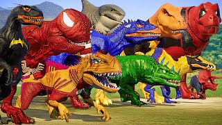 ALL SUPER HERO DINOSAURS SHOWCASE amp TOP 16 Deadliest Dinosaur Battle Royale [upl. by Lesirg]