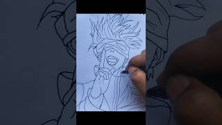 How to draw Gojo shorts shortsvideo shortsviral shortsfeed animedrawing jujutsukaisen jjk [upl. by Anastatius958]