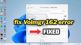 FIXED Volmgr 162 error in windows 1011 [upl. by Aelahs451]