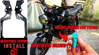 YTX SCRAMBLER BUILDHAZARD amp BRAKECLUTCH LEVERS INSTALL [upl. by Mattland]