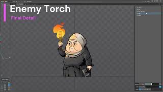 2D Animation Timelapse  Loo Torch Enemy Part 66  MiMU Studio  Spine [upl. by Benzel]