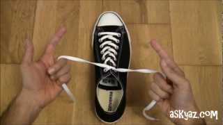 How to tie a Shoe Lace in 1 Second [upl. by Dnob821]