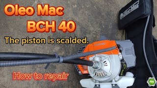 Oleomac BCH 40 piston problemhow to fix brushcutter [upl. by Eimor880]