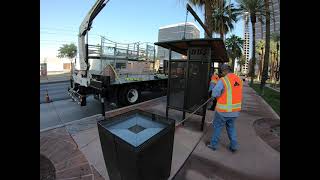 New Bus Shelter Installation Time Lapse [upl. by Nuavahs]