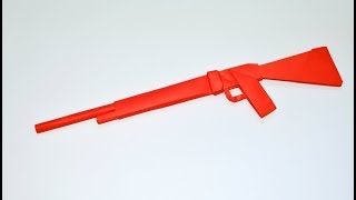 How to make a paper gun  paper rifle  origami [upl. by Jew117]