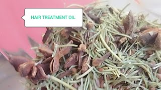 HOW I MADE HAIR TREATMENT OIL FOR THE FIRST TIME [upl. by Haela]