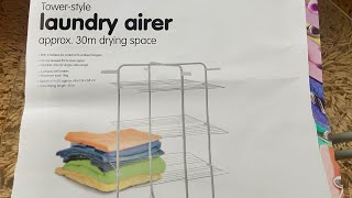 Easy Home Tower Airer  Laundry Rail  Clothes Dryer Rack  Clothes Airer [upl. by Marlane]