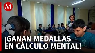 Estudiantes de Oaxaca GANAN oro y plata en concurso de cálculo mental [upl. by Suedaht921]