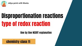 Disproportionation reactions of redox reactions [upl. by Akemahs747]