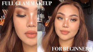 how to full glam makeup for beginners ♡ perfect for formal events graduation prom amp weddings [upl. by Carlie]