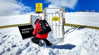 Skipiste wie Militärbereich ⚠️ Gefährlichste SkiAbfahrt Kanadas Delirium Dive [upl. by Ardnahc]