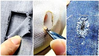 No Need Machine 3 Easiest Ways to Repair Holes in Pants and Shoes🤗 All You Need is a Sewing Needle [upl. by Mohl]