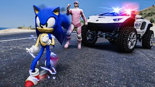 Robbing Banks with Sonic in GTA 5 [upl. by Suiravad]