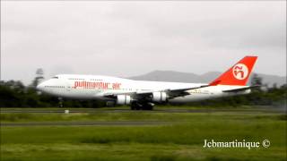 Very Rare Air Pullmantur Boeing 747 Landing in Martinique Aimé Césaire [upl. by Akerdnuhs]