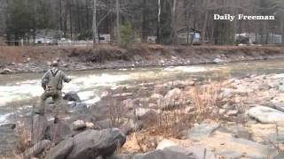 First day of Trout Season as seen on the Esopus Creek in Phoenicia dailyfreeman [upl. by Anyl]