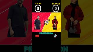 Zalmi playz 🆚 Zarnab fatima 😍🤩shorts [upl. by Miguel]