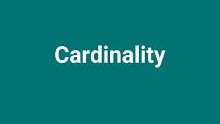 Cardinality Meaning and Pronunciation [upl. by Grannie]