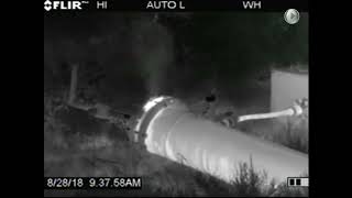 Infrared video of leachate riser at Jefferson Parish Sanitary Landfill [upl. by Llekram]