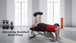 How to do a Alternating Dumbbell Bench Press [upl. by Vaclav496]