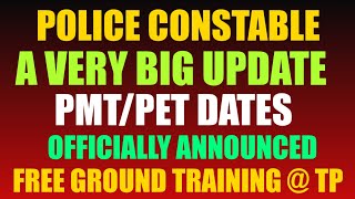 Constable PETPMT DATES  OFFICIAL AP POLICE Latest Update  FREE GROUND TRAINING [upl. by Reiche]