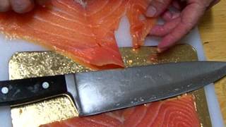 How to Roll Salmon slices into Rosettes [upl. by Zitvaa]