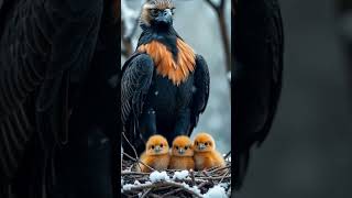 A majestic bearded vulture perched protectively birds animals nature love vultures [upl. by Ayiak]