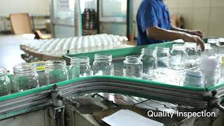 Glass jar production and quality control process [upl. by Nivanod]