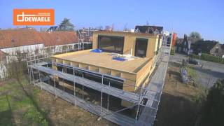 Opbouw houtskeletbouw kijkwoning De Pinte timelapse [upl. by Anaerol]