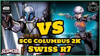 Star Wars Unlimited  SCG Columbus 2K Swiss R7  Alex Blandin Jango TT VS Quinn Sabine ECL [upl. by Aiela]