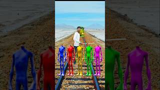 equal dame tu cosita 5 different colors alien dance vs three train driver tom shortvideo [upl. by Eilrebma]