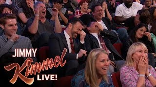 Sacha Baron Cohen Shows EXTREMELY Graphic Movie Clip to “Kimmel” Audience [upl. by Ultan]