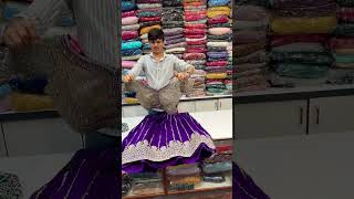 New Purple Designer Crop Top Lehanga 😍 Sowcarpet Partywear Dresses Shop Shree Siyala Boutique [upl. by Debi]