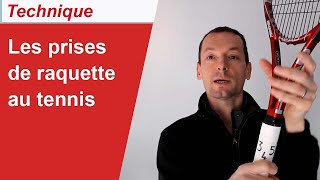 Les prises de raquette au tennis comment tenir sa raquette au tennis [upl. by Nilerual69]