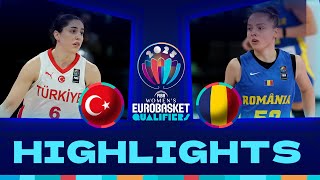 Türkiye v Romania  Full Game Highlights  FIBA EuroBasketWomen 2025 Qualifiers [upl. by Nyllij177]