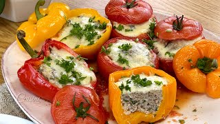 Tomates et Poivrons Farcis Recette Facile et Rapide avec Toutes les Astuces Pour Un Repas Divin [upl. by Nnylakcaj]