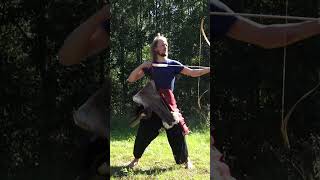 100 arrows shot in succession traditionalarchery fastshooting [upl. by Eelarbed]