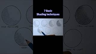 7 basic shading techniques  shading sketching [upl. by Ashly]