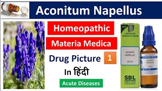 Aconitum Napellus Homeopathic Medicine in Hindi  Drug Picture  Materia Medica bhms [upl. by Alonzo]