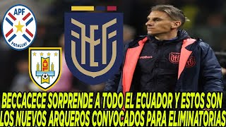 BECCACECE SORPRENDE A TODO EL ECUADOR Y ESTOS SON LOS NUEVOS ARQUEROS CONVOCADOS PARA ELIMINATORIAS [upl. by Puritan392]