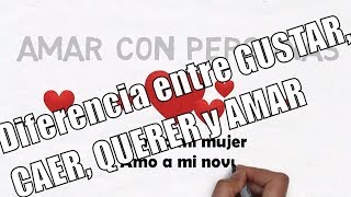 Aprender español diferencia GUSTAR CAER QUERER y AMAR [upl. by Decamp]