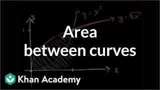 Area between curves  Applications of definite integrals  AP Calculus AB  Khan Academy [upl. by Kitrak547]